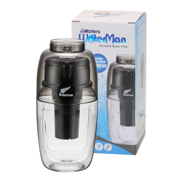 Water Filter Drink Bottle + 3 Pack Replacement Filters